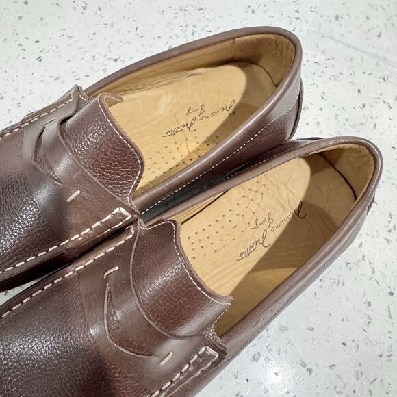 Men’s Massimo Matteo Florencia Penny Drivers Brown Leather Size 9 Golf #VD main image 4